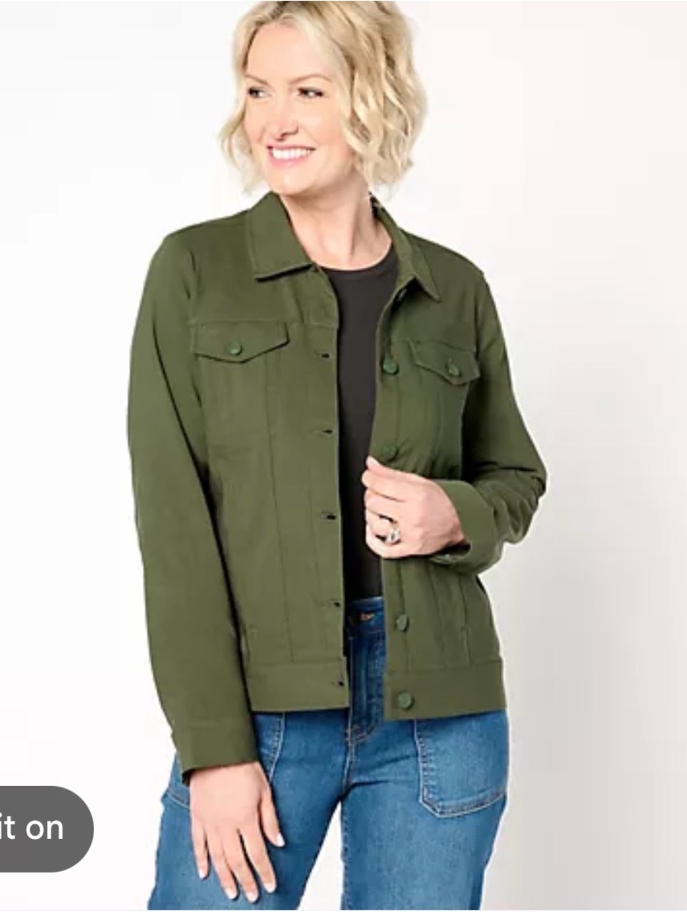 Logo green anywhere stretch long sleeve jacket M